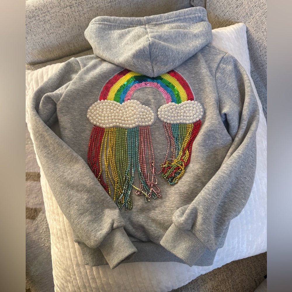 Beautiful Lola + The Boys Gray Hoodie with Rainbow, size 8 - price is firm